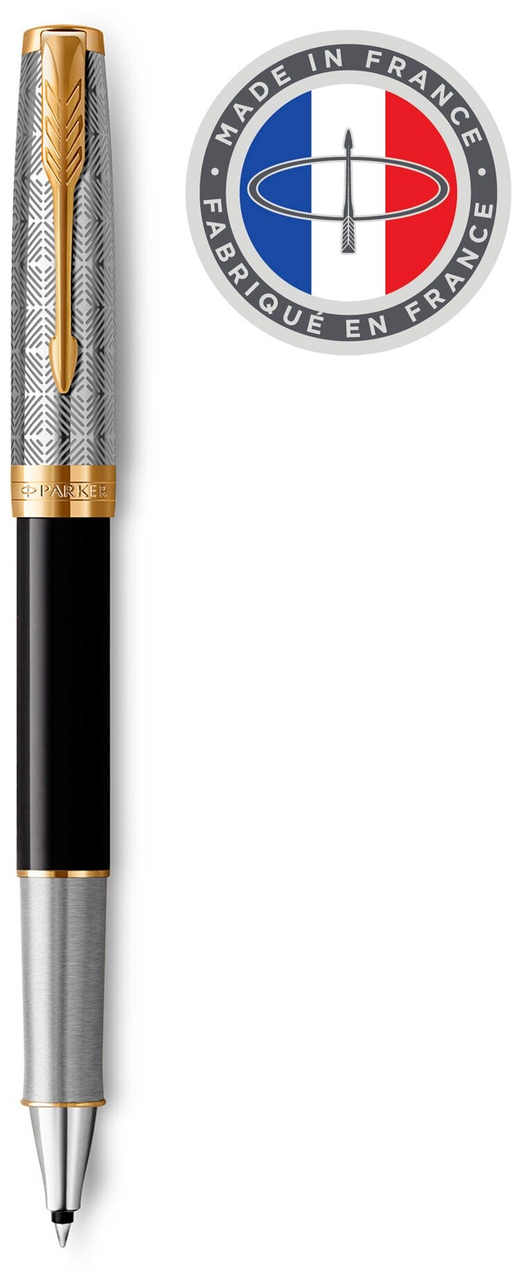 Ручка роллер Parker Sonnet Premium T537 (2119786) Metal Black GT F черн. черн. подар.кор.