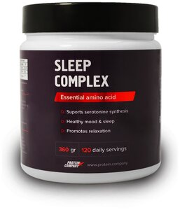 Фото Sleep complex / PROTEIN.COMPANY / Триптофан + Глицин + Габа / Порошок / 120 порций / 360 грамм / вкус вишня