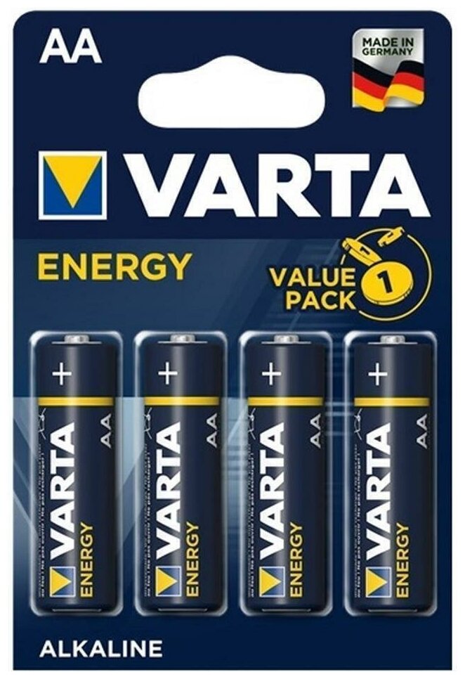 Батарейка Varta ENERGY LR6 AA BL4 Alkaline 1.5V (4106)