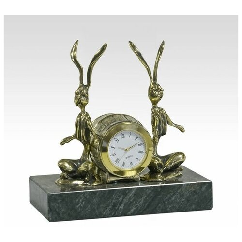 Часы настольные из бронзы 