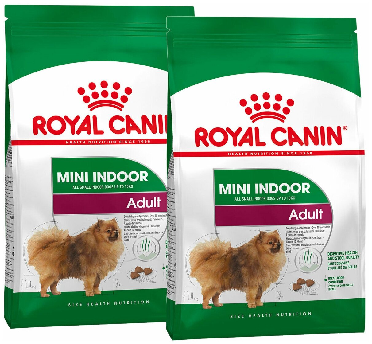 Сухой корм ROYAL CANIN MINI INDOOR LIFE ADULT для взрослых собак маленьких пород живущих дома (0,5 + 0,5 кг)