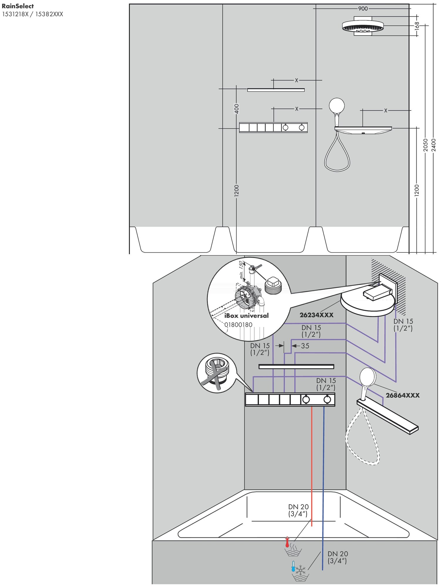 Скрытая монтажная часть для смесителя Hansgrohe - фото №5