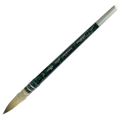 Кисть ГАММА Модерн синтетика, круглая, короткая ручка, №10, 6 шт., мрамор