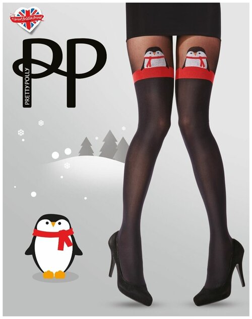 Колготки  Pretty Polly, 60 den, размер S/M/L, черный, серый