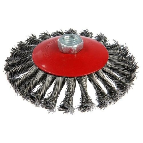 Щетка металлическая для УШМ ЛОМ крученая проволока тарелка М14 125 мм 436₽