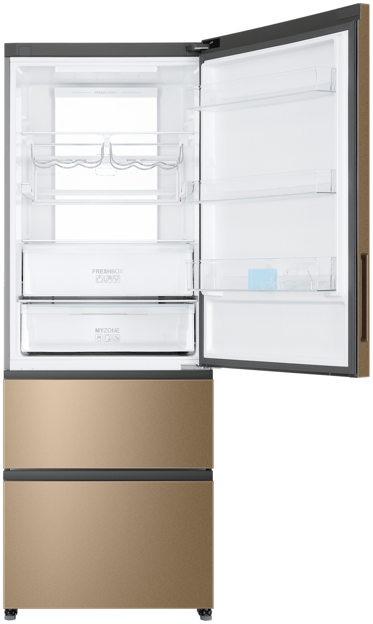 Холодильник Haier A4F742CGG, золотой - фотография № 3