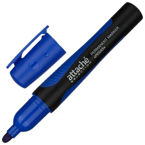 Маркер перманентный Attache Selection Pegas синий, 2-5мм 8 шт. маркер перманентный attache selection pegas синий толщина линии 2 5 мм 426891