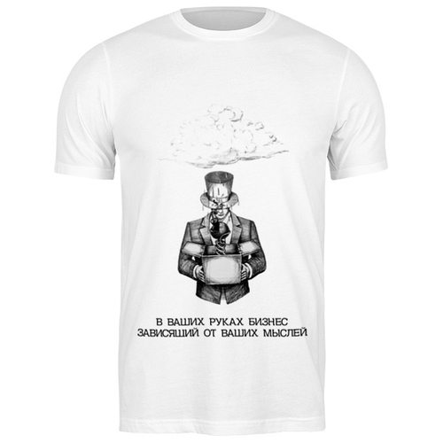 фото Футболка printio 2019107 бизнес в ваших руках размер: 2xl, цвет: белый
