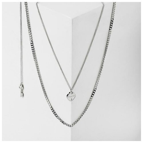 фото Кулон ассорти "стальной" ключ от сердца, цвет серебро, l=50 queen fair