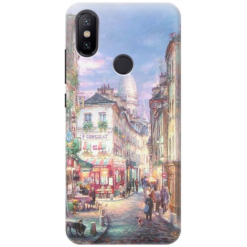 фото Re:pa накладка transparent для xiaomi mi 6x / mi a2 с принтом "пейзаж монмартра"