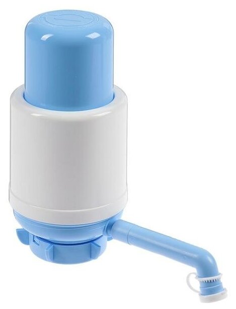 Помпа для воды Luazon Norma, механическая, большая, под бутыль от 11 до 19 л, голубая