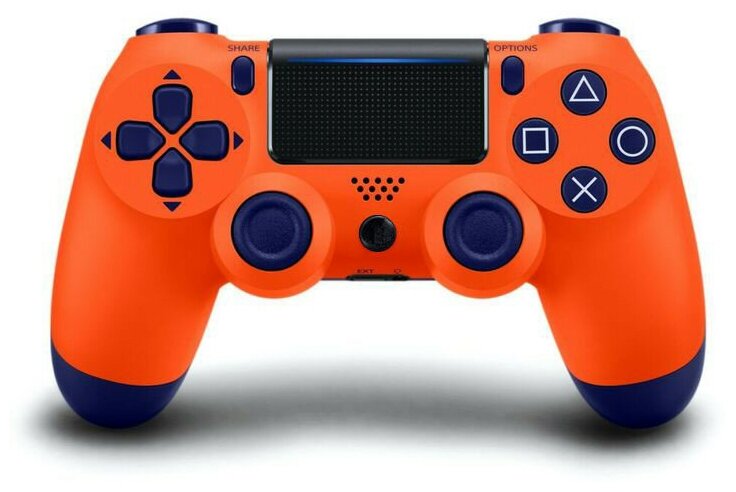 Геймпад игровой (джойстик) беспроводной для PS4/ПК - оранжевый