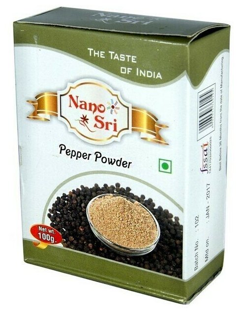 Черный перец молотый Black Pepper Powder Nano Sri 100 г