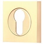 Накладка дверная квадратная под цилиндр Valley Матовое золото/блестящее золото (2 шт) - изображение