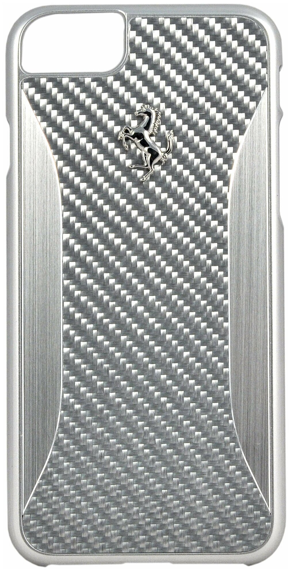 Чехол Ferrari для iPhone 7/8 GT Experience Hard Carbon-Aluminium Silver