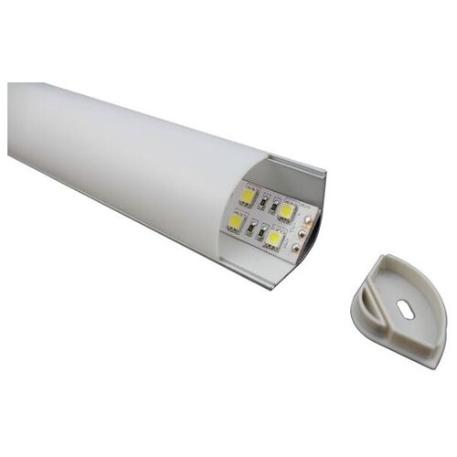 Viasvet Угловой алюминиевый профиль 30х27мм 2м овал для светодиодной ленты SP282