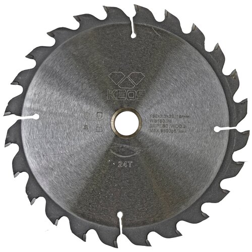 фото Диск пильный keos 160x20/16 z24 по дереву