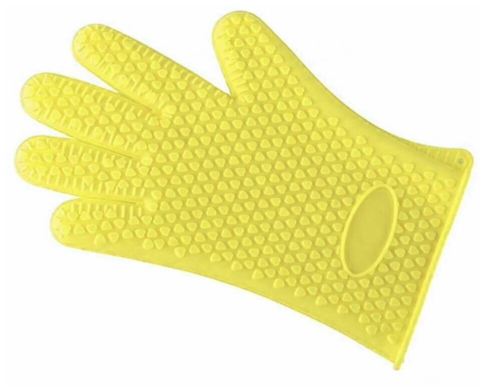Перчатка - прихватка силиконовая, желтый