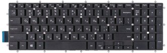 Клавиатура черная без рамки для Dell Inspiron 7577