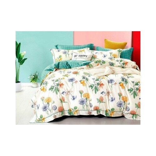 фото Asabella комплект постельного белья семейный, печатный сатин 1466-7