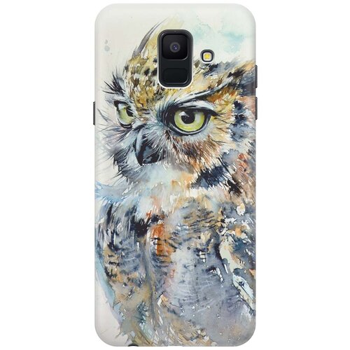 фото Re:paчехол - накладка artcolor для samsung galaxy a6 (2018) с принтом "красочный филин"