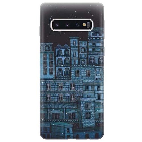 Чехол - накладка ArtColor для Samsung Galaxy S10 с принтом Ночь над городом чехол накладка artcolor для samsung galaxy s10 lite a91 с принтом ночь над городом