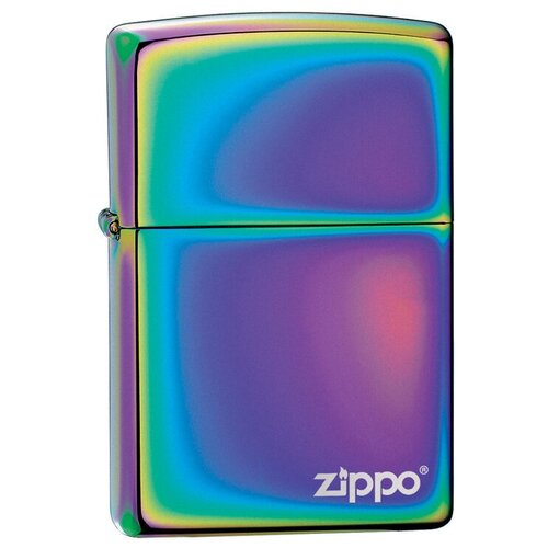 зажигалка zippo compass ghost с покрытием glow in the dark green латунь сталь черная 38x13x57 мм Зажигалка ZIPPO Classic с покрытием Spectrum, латунь/сталь, разноцветная, глянцевая, 38x13x57 мм