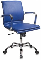 Кресло руководителя CH-993-Low синий эко.кожа низк.спин. крестовина металл хром / Компьютерное кресло для директора, начальника, менеджера