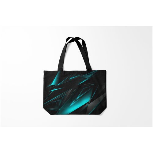 фото Сумка-шоппер / 46х35 см / неоновые принты / разные geometry stripes neon неоновая геометрия burnettie