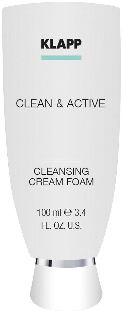 Klapp очищающая крем-пенка для лица Clean & Active Cleansing Cream Foam, 100 мл