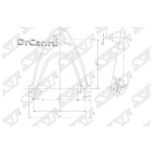 Рычаг верхний с шаров. honda balladecivicferiodomaniintegraorthiapartner 95-02 rh, 7RT DRA26547 (1 шт.)