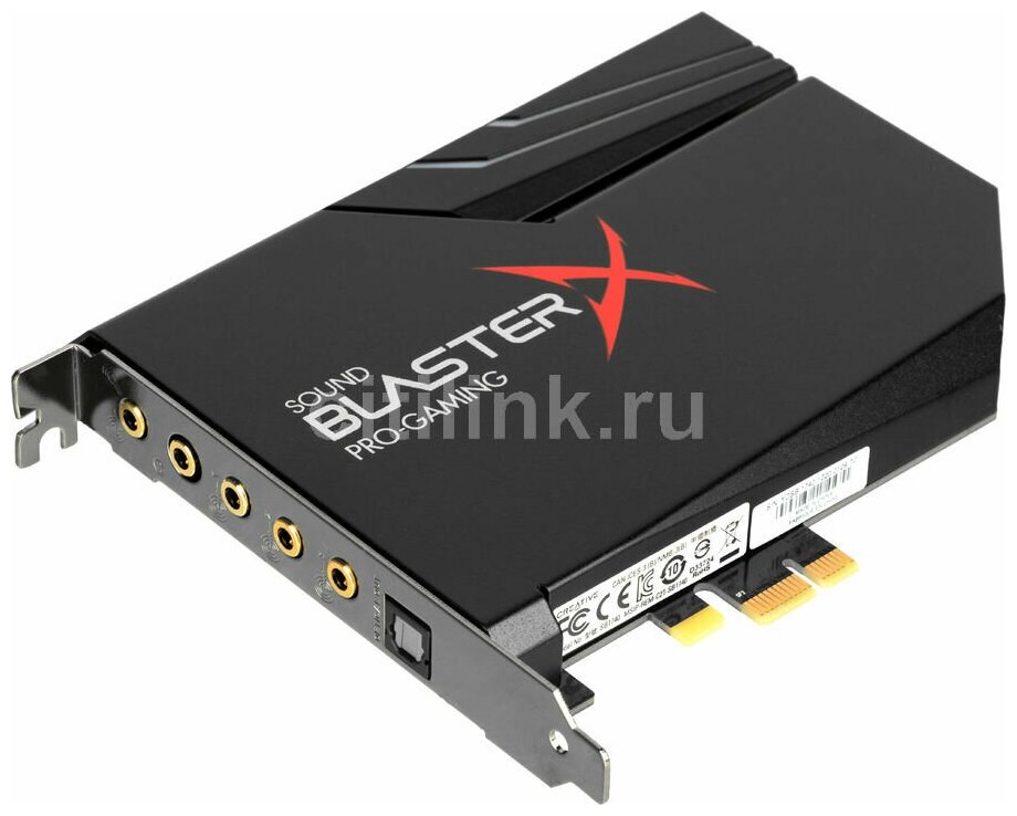 Звуковая карта PCI-E Creative BlasterX AE-5 Plus, 5.1, Ret [70sb174000003]