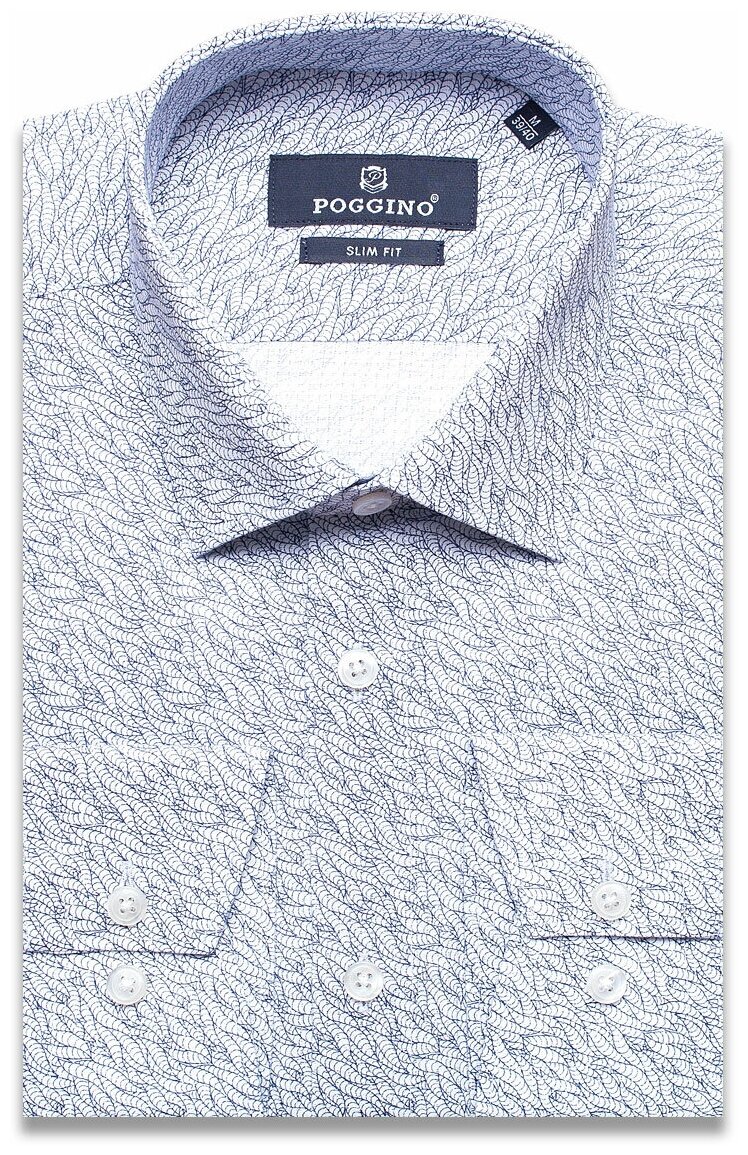 Рубашка Poggino 7011-32 цвет синий RU 
