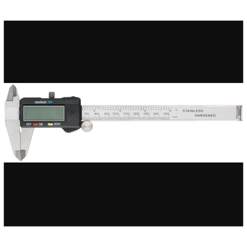 Штангенциркуль метал. нерж. с электронным отсчетом 150 мм/ 0,02 мм | код 19856 | FIT (3шт. в упак.)