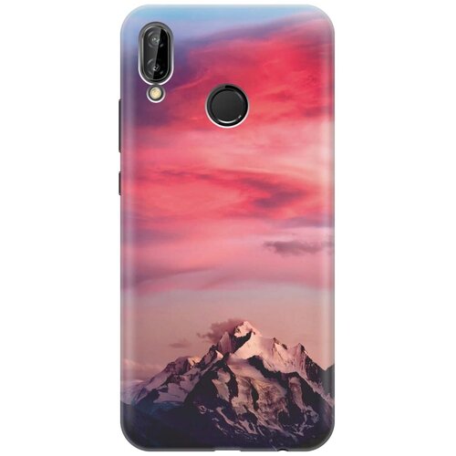 фото Gosso ультратонкий силиконовый чехол-накладка для huawei p20 lite с принтом "горы и небо"