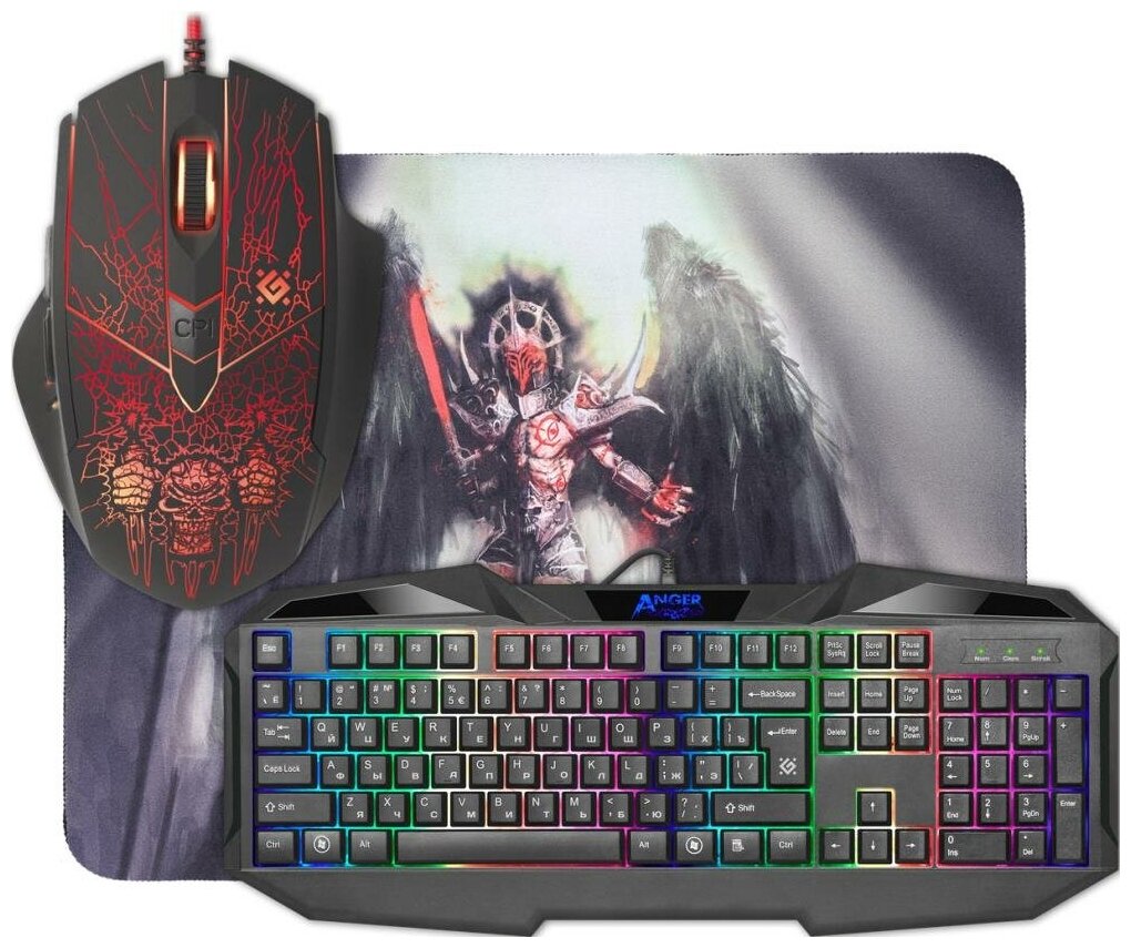 Клавиатура мышка PAD ANGER MKP-019 RU 52019 DEFENDER