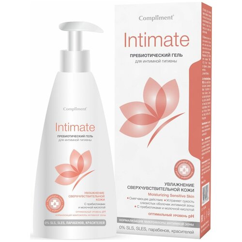 COMPLIMENT Гель с пребиотиками для интимной гигиены Intimate, 250 мл, Compliment