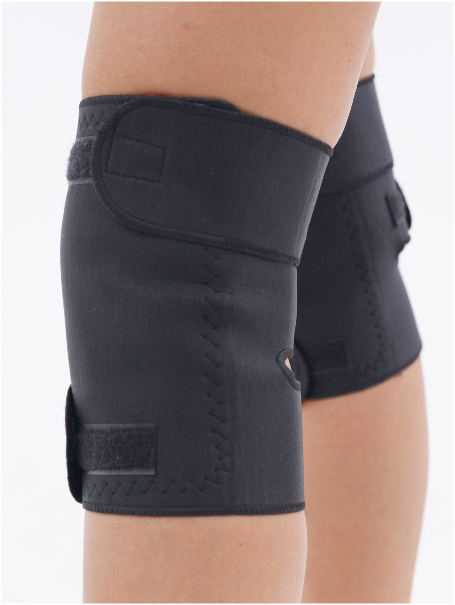 Турмалиновый бандаж на колено MyBalance, наколенники с турмалином черный