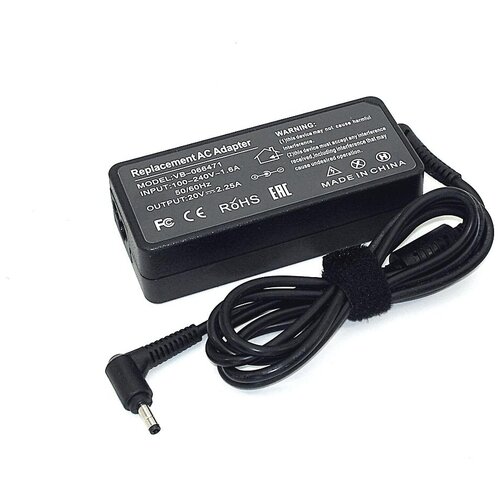 блок питания anybatt 22 b1 484 20v 2 25a 45w разъём 4 0 1 7 mm для ibm lenovo pa 1450 55lu adp 45dw c pa 1450 55 Блок питания (сетевой адаптер) для ноутбуков Lenovo 20V 2.25A 4.0x1.7mm 45W OEM арт 066471