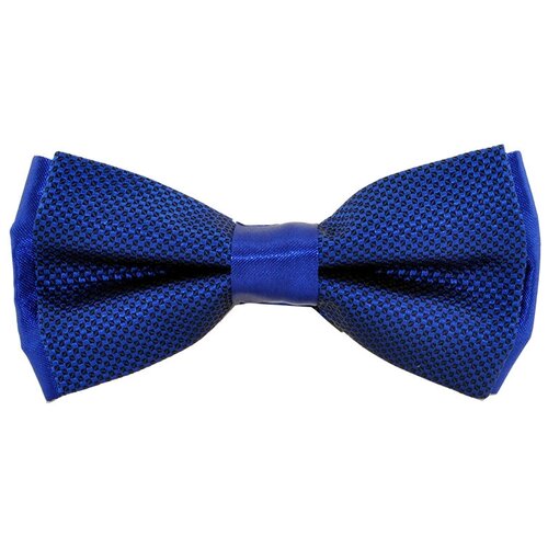 Детская галстук-бабочка жаккардовая текстурная синяя