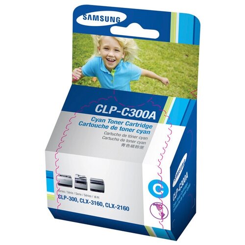 Картридж SAMSUNG CLP-C300A картридж лазерный samsung clp c300a clp 300 и другие оригинальный голубой ресурс 1000 стр