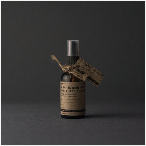 Интерьерный парфюм-спрей для дома с ароматом груши, розы, пачули KUSTARNIK №66 поздние фрукты / роза