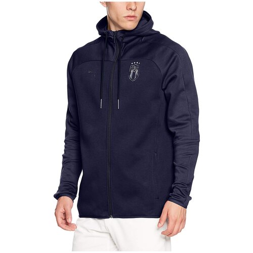 фото Толстовка puma figc azzurri zip- thru hoodie синий xl 75260510