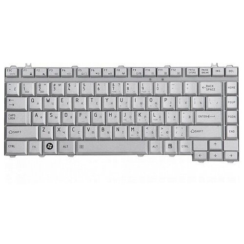 Клавиатура для ноутбука Toshiba A200 A300 L300 M300 Серебро P/n: NSK-TAJ01 9J. N9082. J01
