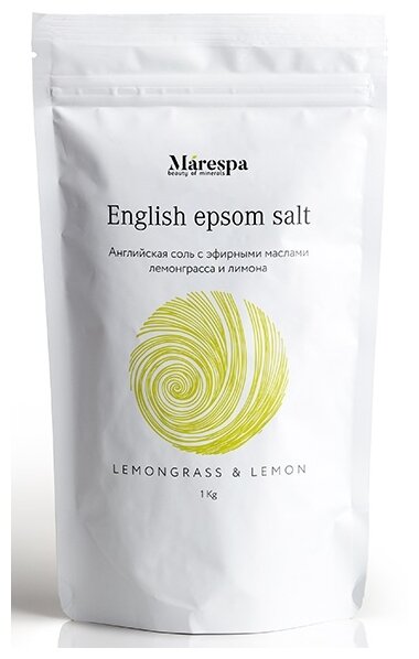 Marespa английская соль Epsom Lemongrass & Lemon, 1 кг