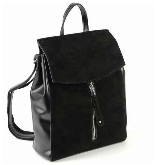 Женский кожаный рюкзак М8505-220 Блек (113825)