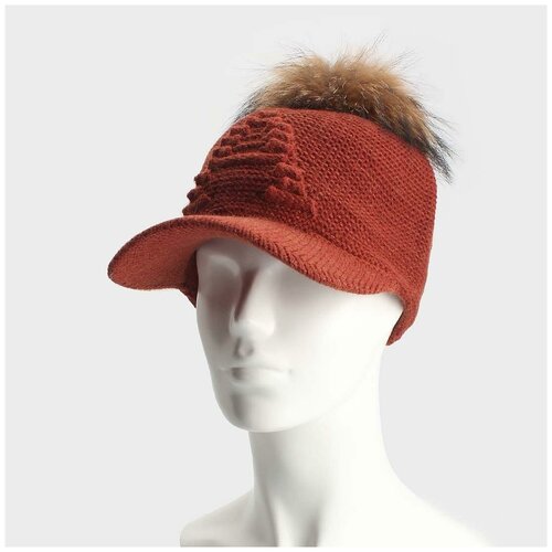 фото Кепка lekiko, размер 52-58, коричневый, оранжевый