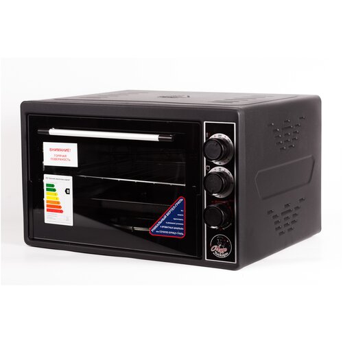 Электродуховка чудо пекарь ЭДБ-0124 цвет черный 39 л 1 противень толстый нержавеющий ТЭН повышенной мощности таймер гриль терморегулятор 886500₽