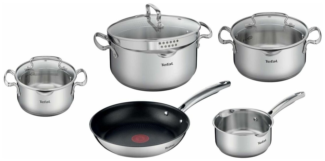 Набор посуды (нержавейка) Tefal Duetto 8 предметов (G732S855)