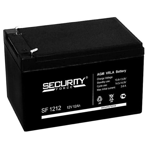 Security Force SF 1212 свинцово кислотный аккумулятор general security gs 2 3 12 12 в 2 3 ач